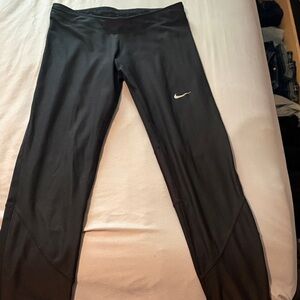 Nike Black Leggings with White Swoosh